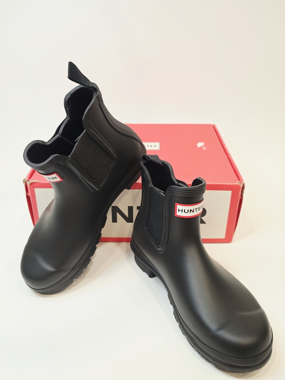 Hunter Black Chelsea Short Rain Boots